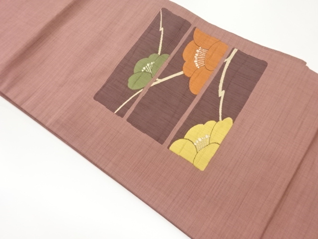 梅模様織出し名古屋帯